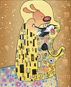 Bacio di Gustav Klimt, versione Mutts